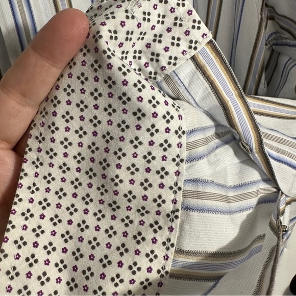 Men's dress shirt sz Lg by Eight, cotton, stripe, floral contrast, office, fall - Picture 6 of 10